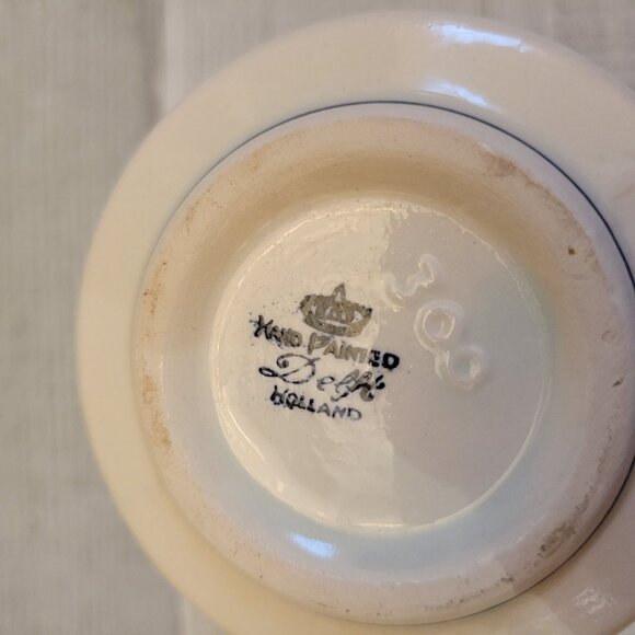 Hand Painted Delft Holland Ceramic Vase With Windmill Design - Picture 5 of 8